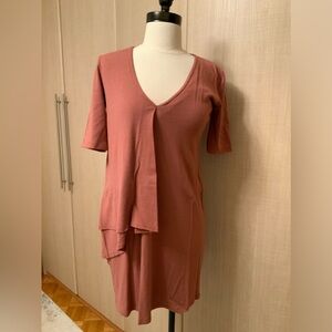 Women’s Alysi Long with Short Sleeve Brown Top Sweater Cotton / Wool  Medium